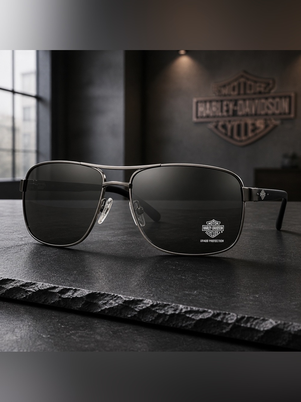 NWT Harley-Davidson Black Smoke Silver Sunglasses HD0668S/S 09N